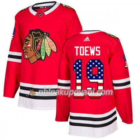 Chicago Blackhawks Dresy Jonathan Toews 19 2017-2018 USA Flag Fashion Černá Adidas Authentic - Pánské Chicago Blackhawks Dresy Jonathan Toews 19 2017-2018 USA Flag Fashion Černá Adidas Authentic - Pánské